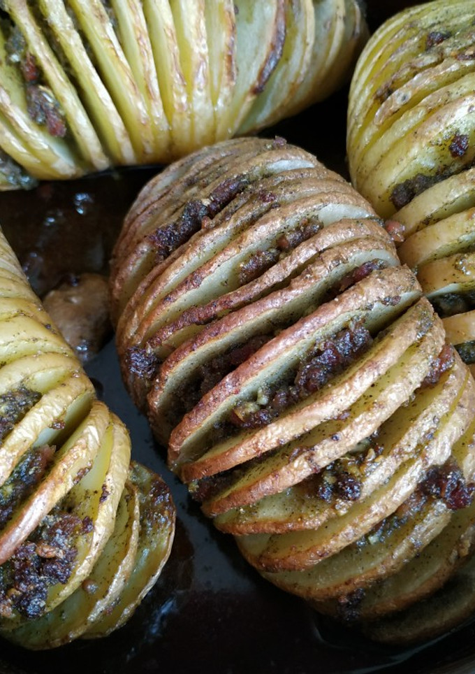 Una foto de Patatas Hasselback