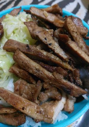 A picture of Pork Barbeque - (yakiniku).