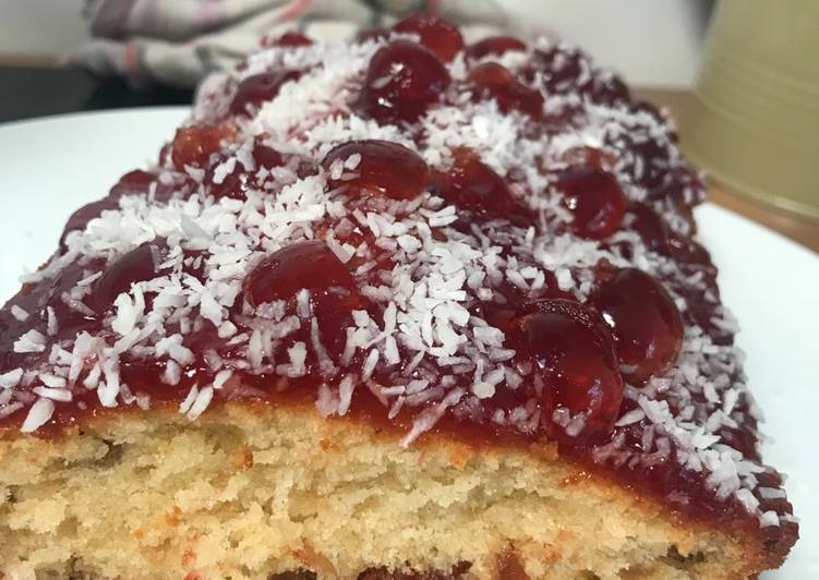 Ridiculously Easy Cherry &amp; Coconut Cake