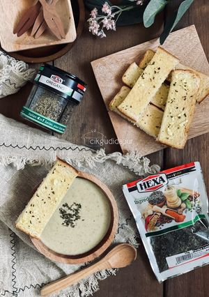Gambar Mushroom Soup (versi cendawan shiitake)
