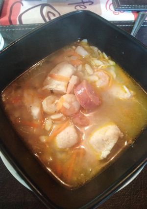 A picture of Paella Soup.