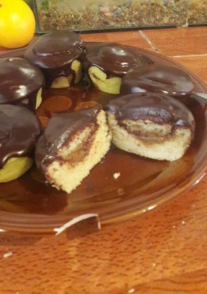 Una foto de Muffins con corazón de chocolate