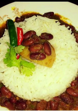 A picture of Rajma chawal.