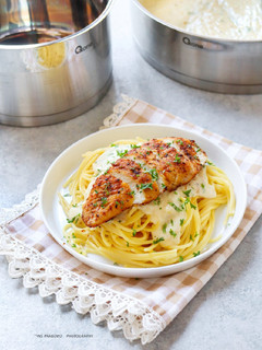 Foto resep Chicken Spaghetti Alfredo