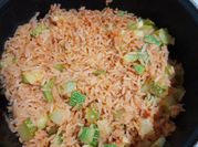 Una foto de ajo arroz