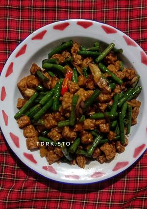 Foto resep Oseng kacang panjang dan tempe
