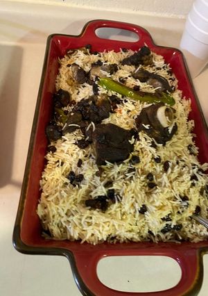 A picture of Kabli pulav.