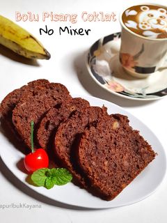 Foto resep 946. Bolu Pisang Coklat No Mixer