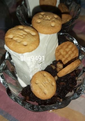 عکسی از دستور دسر شکلات آلمانی با بستنی مرسده❤