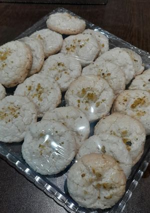 عکسی از دستور شیرینی نارگیلی نرم و ترکدار🍪👌🏼