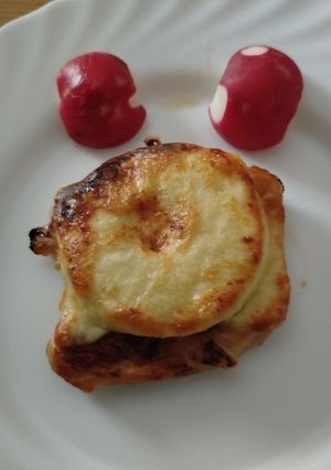 Una foto de Chicken Hawaii producto congelado o pollo con piña y queso fresco tú eliges