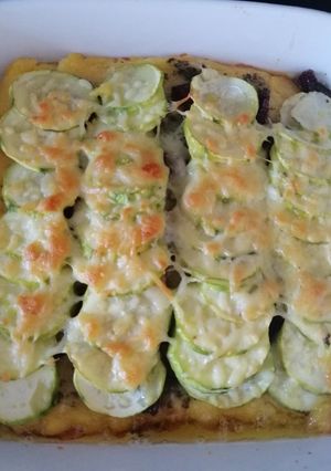 Une photo de Polenta provençale aux courgettes