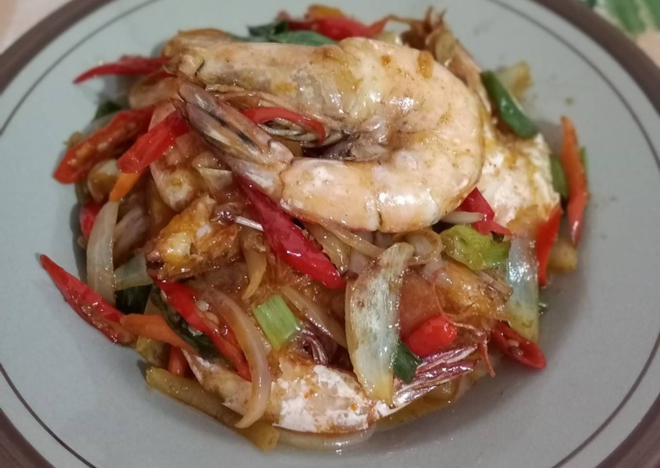 Udang pedas manis