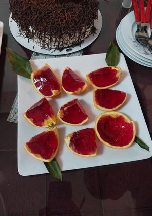 عکسی از دستور ژله در پوست پرتغال