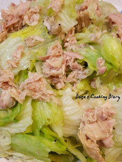 超簡單鮪魚美生菜沙拉 的食譜成品照片