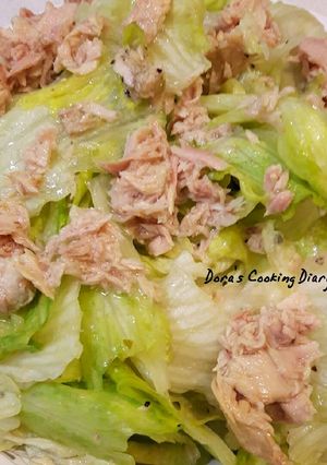超簡單鮪魚美生菜沙拉 的食譜成品照片