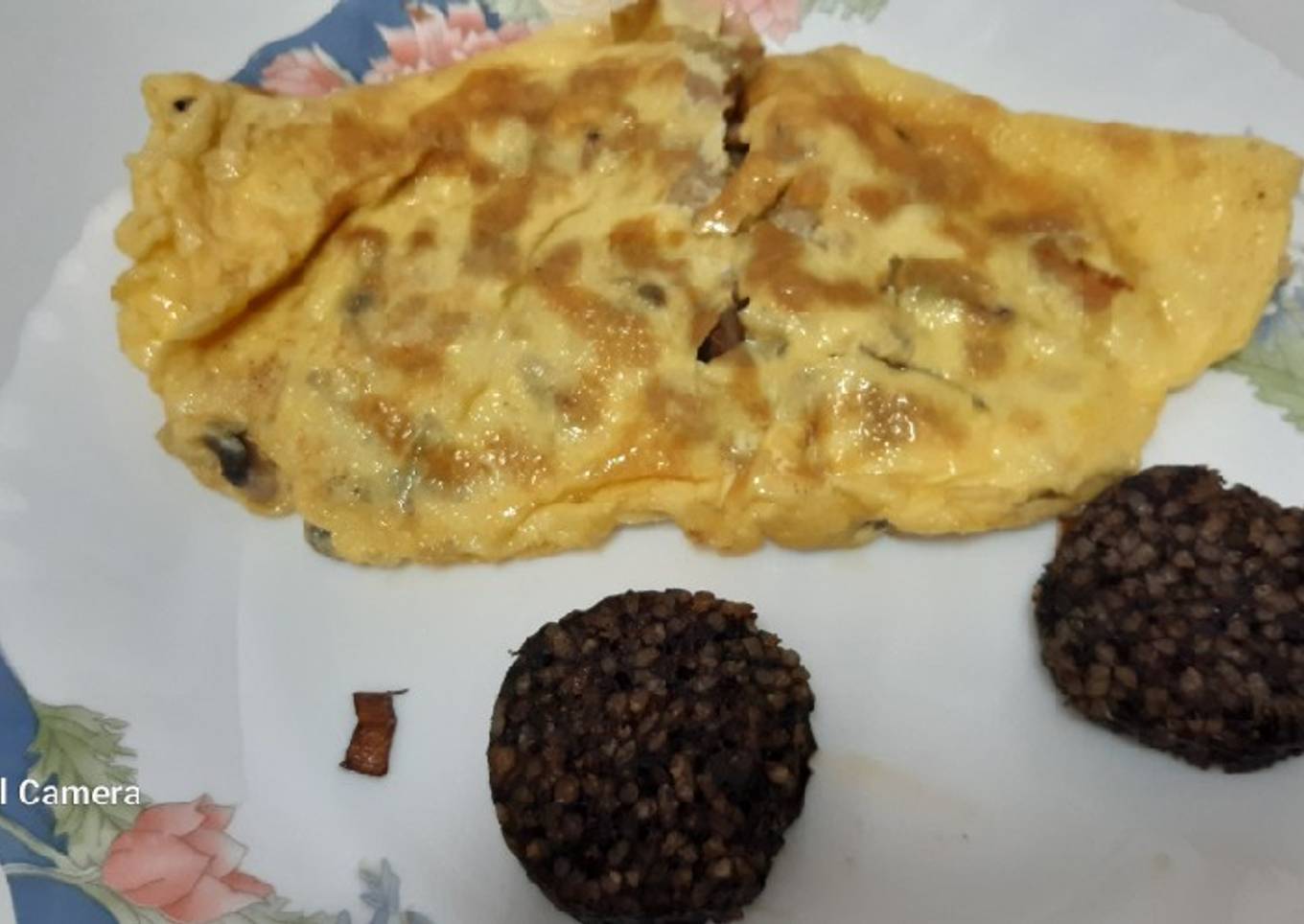 Tortilla de puerros y champiñones