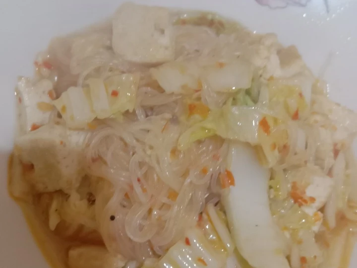 Cara Gampang Membuat Resep Tumis sawi putih+tahu dan soun yang Lezat Anti Ribet, Uenak Banget