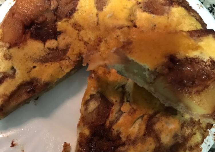 Tarta de manzana en sartén sin gluten y sin azúcar