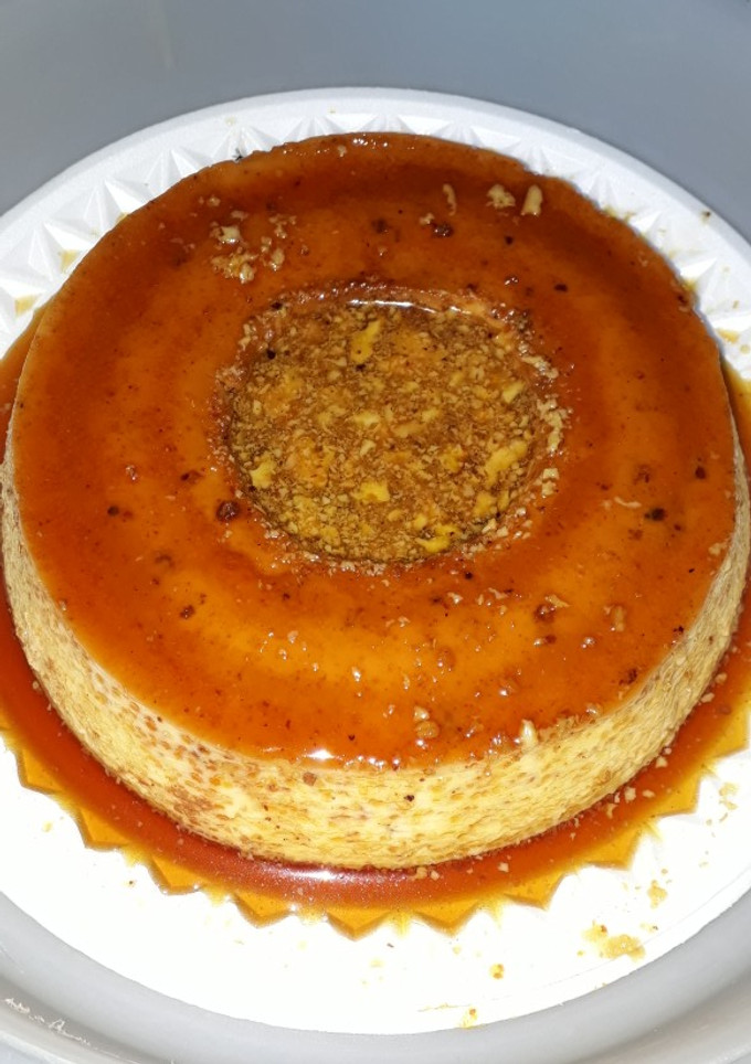 Una foto de Flan de leche condensado