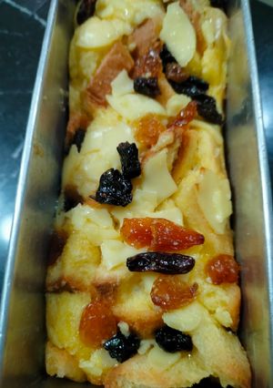 Foto resep Puding roti tawar panggang (bread pudding)