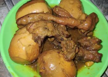 Siap Saji Bacem telur dan balungan ayam Nikmat Lezat