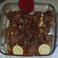 A picture of Mutton ghee roast.