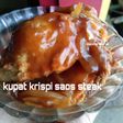 Kupat krispi saos steak