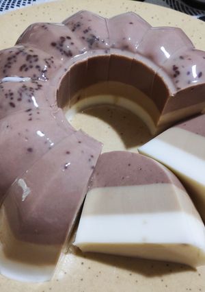 Foto resep Pudding 3 rasa susu, kopi dan coklat