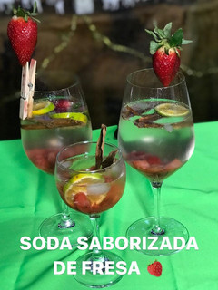 Una foto de Soda saborizada de fresa