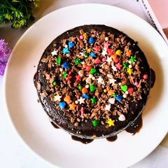 A picture of Chocolate wheat cake eggless.