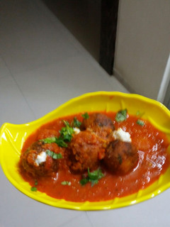 A picture of Cauliflower kofta curry.