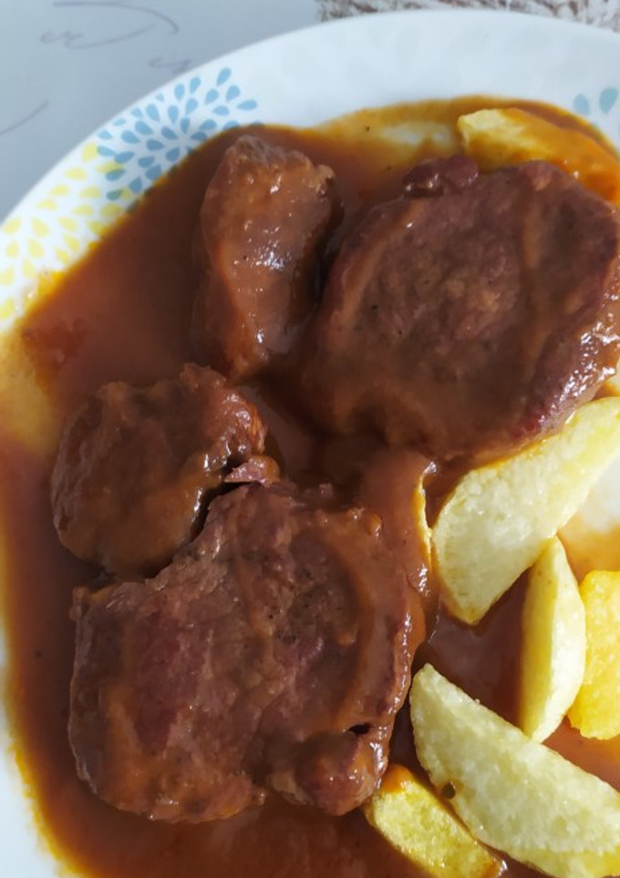 Una foto de Solomillo en salsa