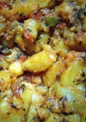 A picture of Chatpata aloo.