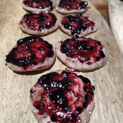 Chocolate Blackcurrant Flat bread A picture of Chocolate Blackcurrant Flat bread.