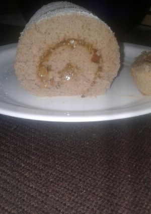 Une photo de Cake roulé aux fruits secs
