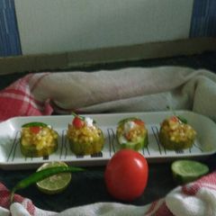 A picture of Cucumber sago bits.