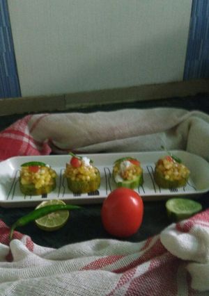 A picture of Cucumber sago bits.
