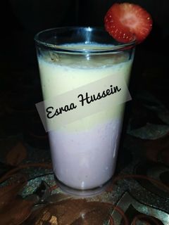 صورة لوصفة كوكتيل منعش 🍓🍎🍌🥛