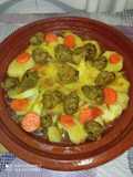 الطاجين بالكفتة والخضروات 😋