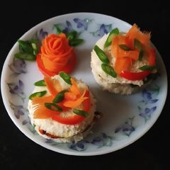 A picture of Sandwich with mix boil vegetables.