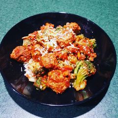 A picture of Healthy Low Fat Turkey Meatballs.