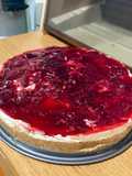 Cheesecake (Τσιζκέϊκ 😁) με μαρμελάδα Βύσσινο (Τούρτα / γλυκό τυριού)