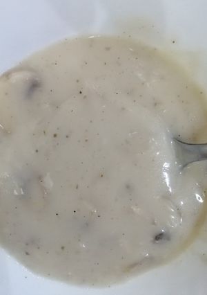 صورة لوصفة شوربه مشروم🍄😋