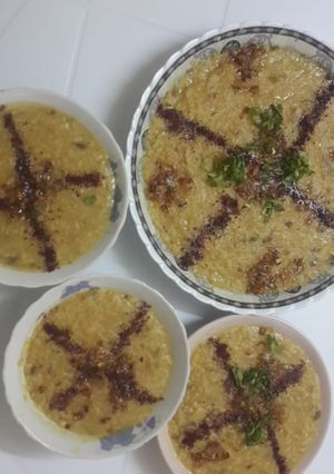 صورة لوصفة الرز بالعدس