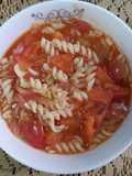 Tomato Fusilli Pasta Soup
