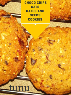 A picture of Gluten free oats choco and Dates cookies #bakingforkids #contest.