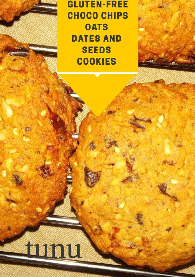 A picture of Gluten free oats choco and Dates cookies #bakingforkids #contest.
