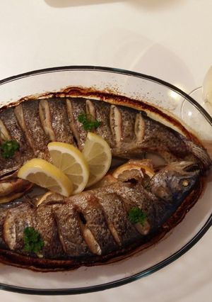 Sült pisztráng recept fotója