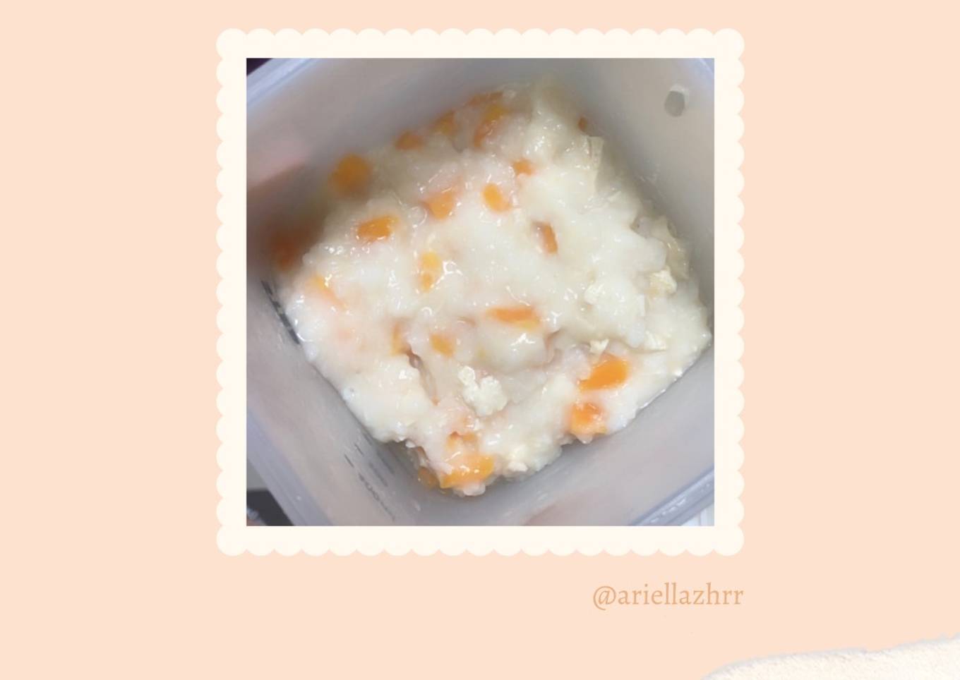 Mpasi 6m+ bubur wortel tahu butter keju